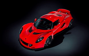 red and black car toy, Hennessey Venom GT HD wallpaper