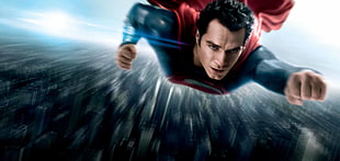 Superman flying poster HD wallpaper