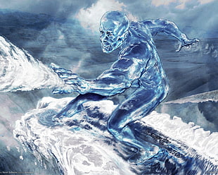 Ice man from DC illustration