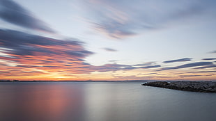 panoramic photography of sky and body of water