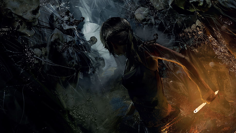 game wallpaper, Rise of the Tomb Raider, Lara Croft, digital art HD wallpaper