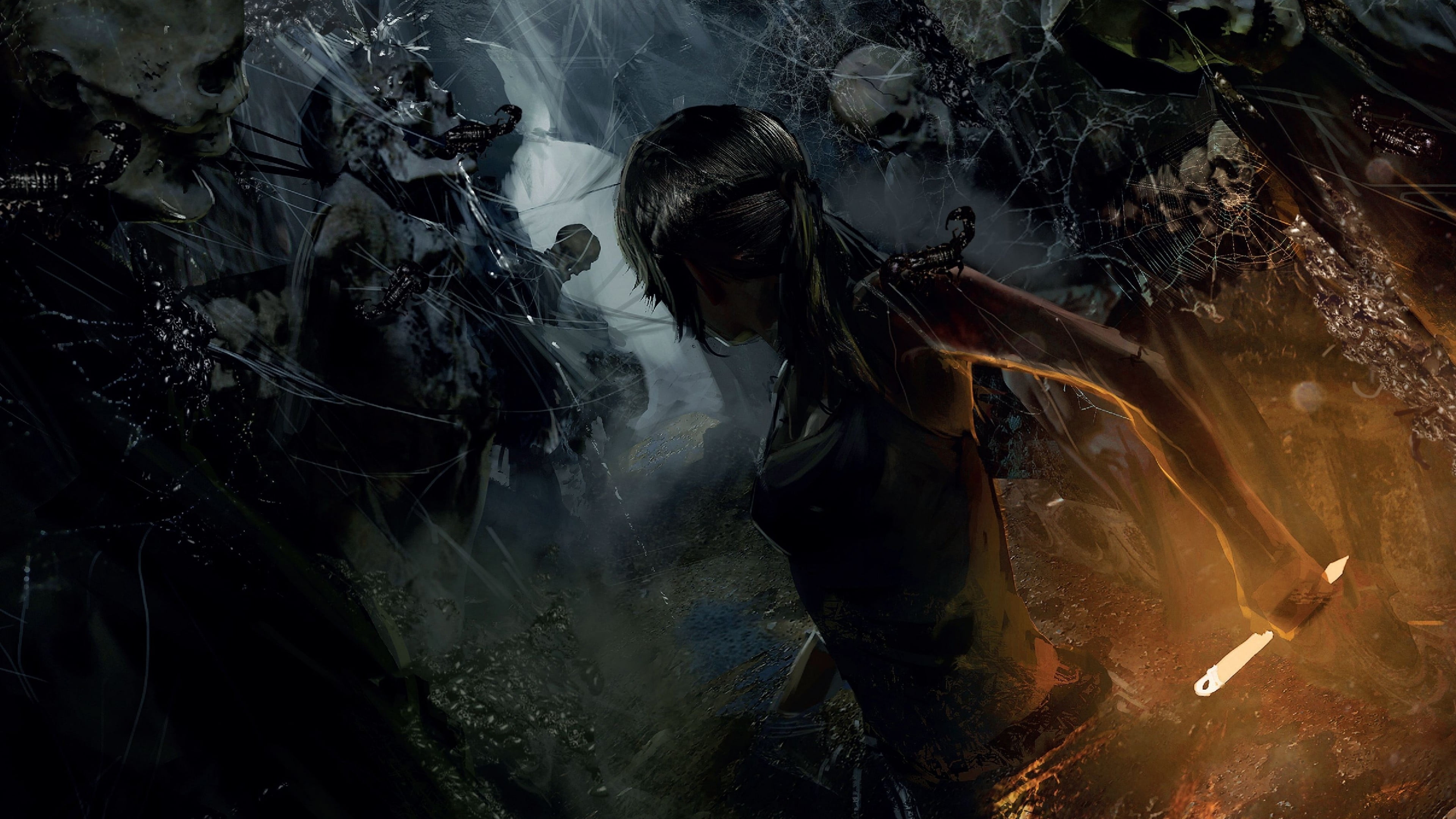 game wallpaper, Rise of the Tomb Raider, Lara Croft, digital art