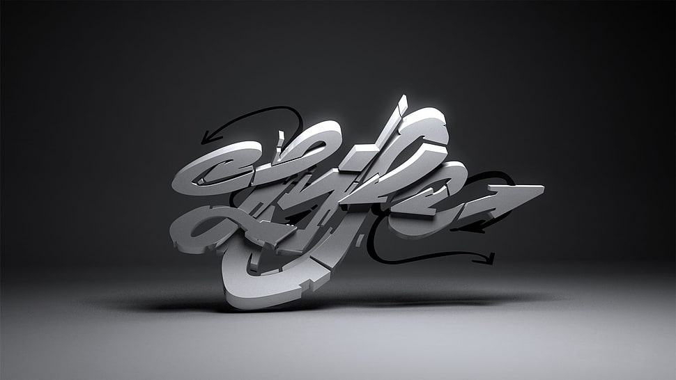 white artwork 3D wallpaper HD wallpaper