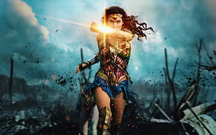 Marvel Wonder Woman digital wallpaper