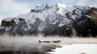 mountain landscape, Canada, mountains, snow, winter