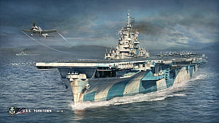 World of Warships poster, World of Warships , artwork, video games, aircraft carrier