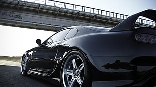 black coupe, Toyota Supra, tuning, car HD wallpaper