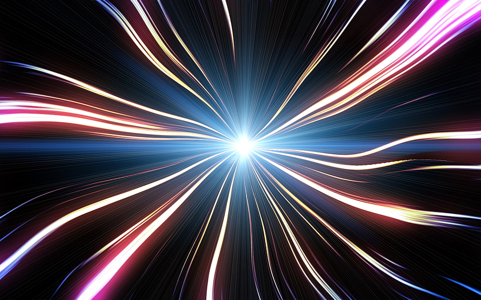 neon rays digital wallpaper HD wallpaper
