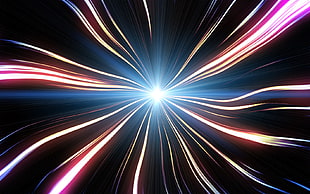 neon rays digital wallpaper
