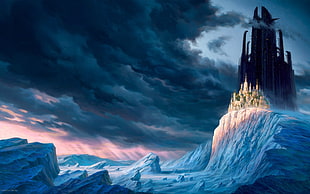 digital art of castle, castle, fantasy art HD wallpaper