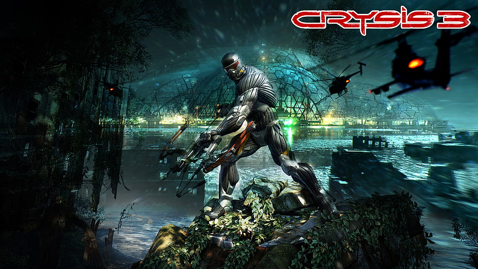 Crysis 3 game cover, Crysis 3, video games, digital art, artwork HD wallpaper