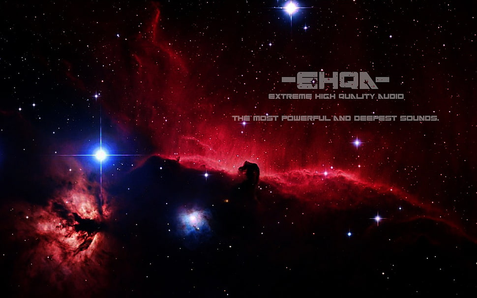 black and gray Asus laptop, space, nebula, writing, texture HD wallpaper
