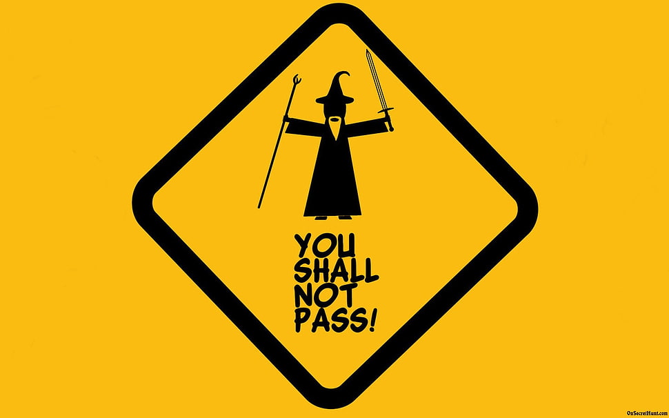 Yoy Shall Not Pass sticker, Gandalf, The Lord of the Rings, quote HD wallpaper