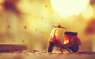 photographed of motor scooter miniature HD wallpaper