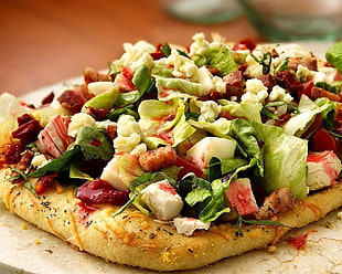 pizza with vegetable toppings