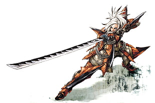 man holding sword anime character