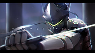 Overwatch game poster, Overwatch, video games, Genji (Overwatch)