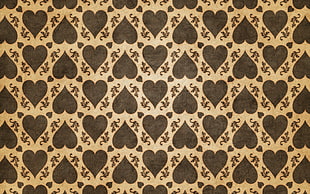 white and black heart-themed board