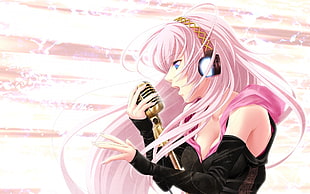 white and pink plastic clothes hanger, manga, anime, Vocaloid, Megurine Luka HD wallpaper