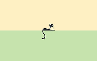 black cat at the middle illustration