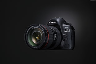 black Canon EOS DSLR camera HD wallpaper