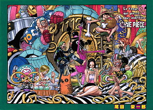 One Piece fan art painting, One Piece, Monkey D. Luffy, Nami, Roronoa Zoro HD wallpaper
