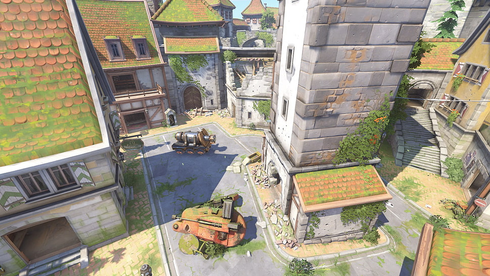 white and black wooden cabinet, EICHENWALDE, Overwatch, EICHENWALDE (Overwatch) HD wallpaper