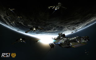 Satellite illustration, Star Citizen, space, spaceship, video games