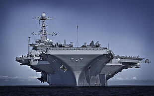 grey ship wallpaper, aircraft carrier, 'Merica, military, vehicle HD wallpaper
