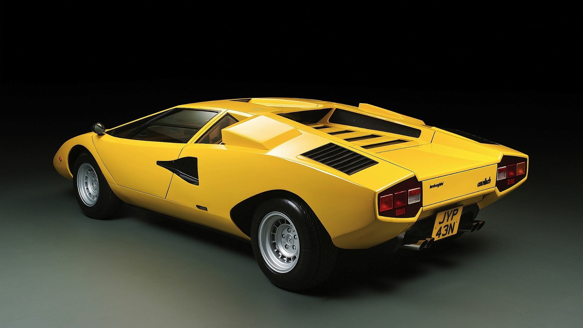 Yellow sports coupe, car, Lamborghini, Lamborghini Countach HD