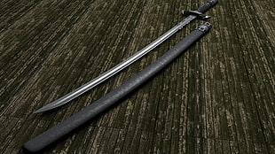 gray hilt sword, sword, sabre, weapon HD wallpaper