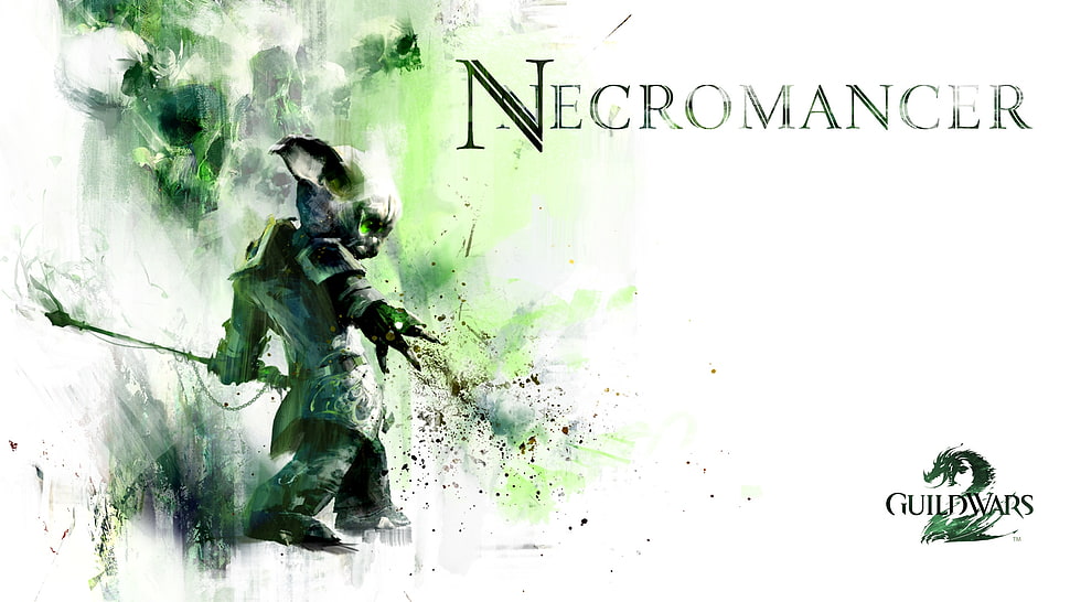 Necromancer Guild Wars 2 digital wallpaper HD wallpaper