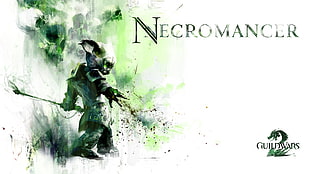 Necromancer Guild Wars 2 digital wallpaper
