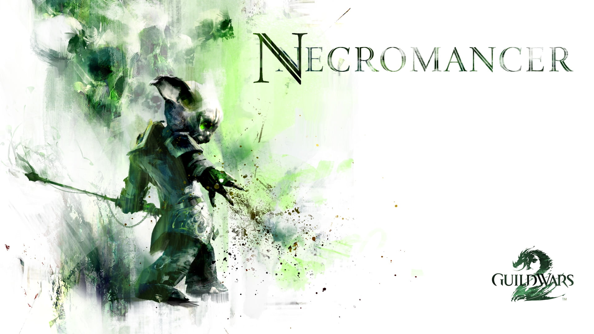 Necromancer Guild Wars 2 digital wallpaper
