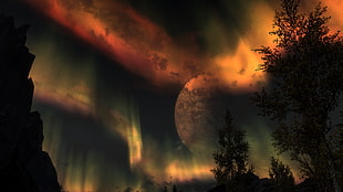 Aurora lights, The Elder Scrolls V: Skyrim, aurorae HD wallpaper
