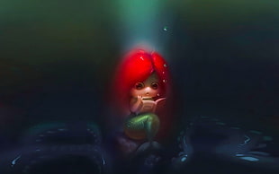Disney Princess Ariel digital wallpaper, artwork, mermaids HD wallpaper