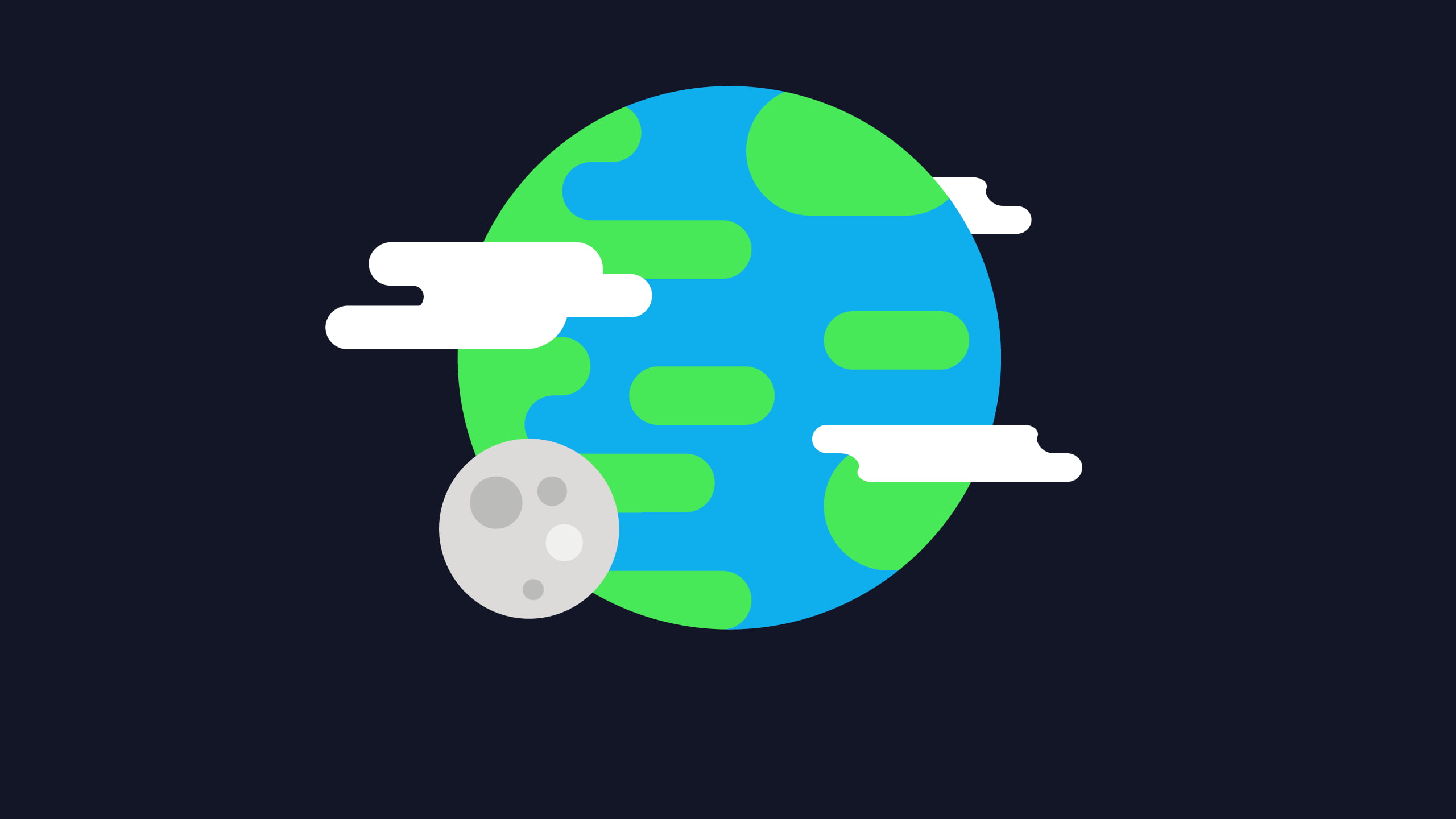 blue and green earth illustration, minimalism, Earth, space, Moon