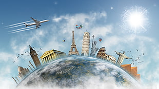 world tour illustration, Earth HD wallpaper