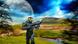Halo game character 3D wallpaper