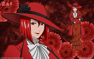 anime character wearing red dress