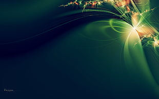 green and brown light