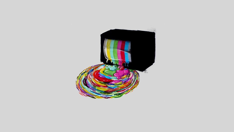 multicolored paint, rainbows HD wallpaper