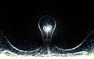 light bulb illustration, digital art, lamp