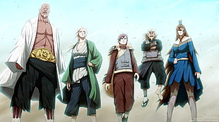 Naruto, The Five Kazekage wallpaper, Naruto Shippuuden, anime, manga, Tsunade