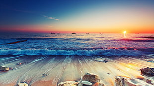 timelapse photography of sea waves