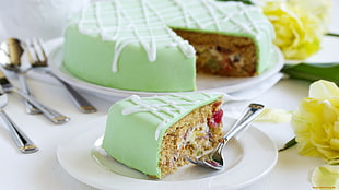 sliced cake, food, pies, cake, dessert HD wallpaper