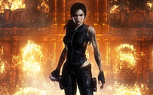 Lara Croft illustration, fantasy art, Tomb Raider, Lara Croft, Tomb Raider: Underworld