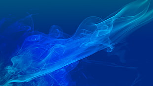 blue and teal smoke digital wallpaper
