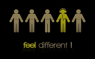 Feel Different! illustration, music, artwork, headphones