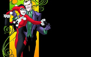 The Joker and Harley Quinn digital wallpaper, Joker, Harley Quinn